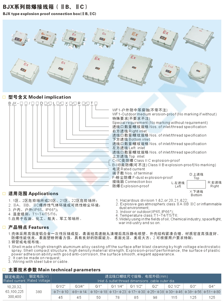 BJX系列防爆接線箱(‖B、‖C)