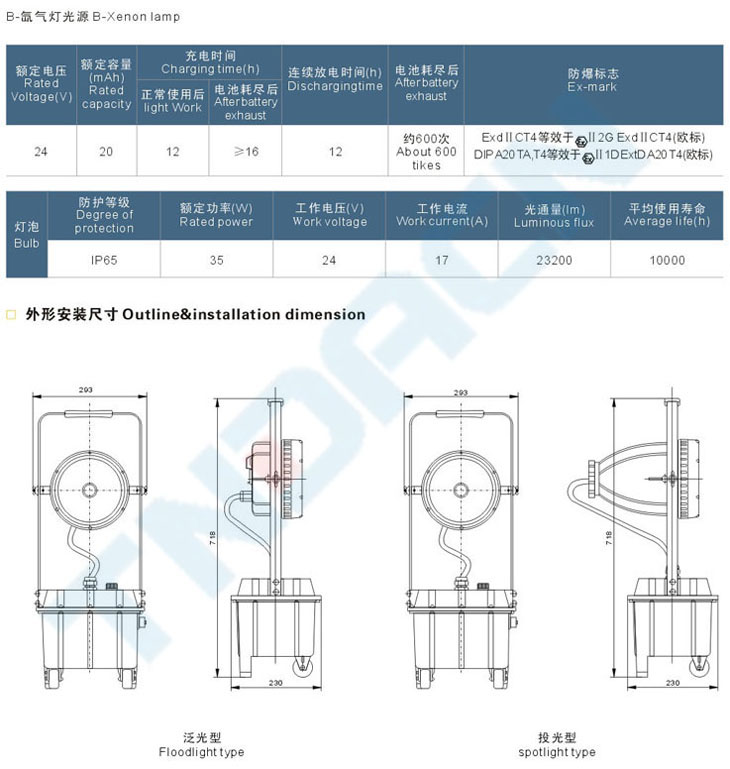 BFW6100系列防爆投光燈(IIB、IIC)