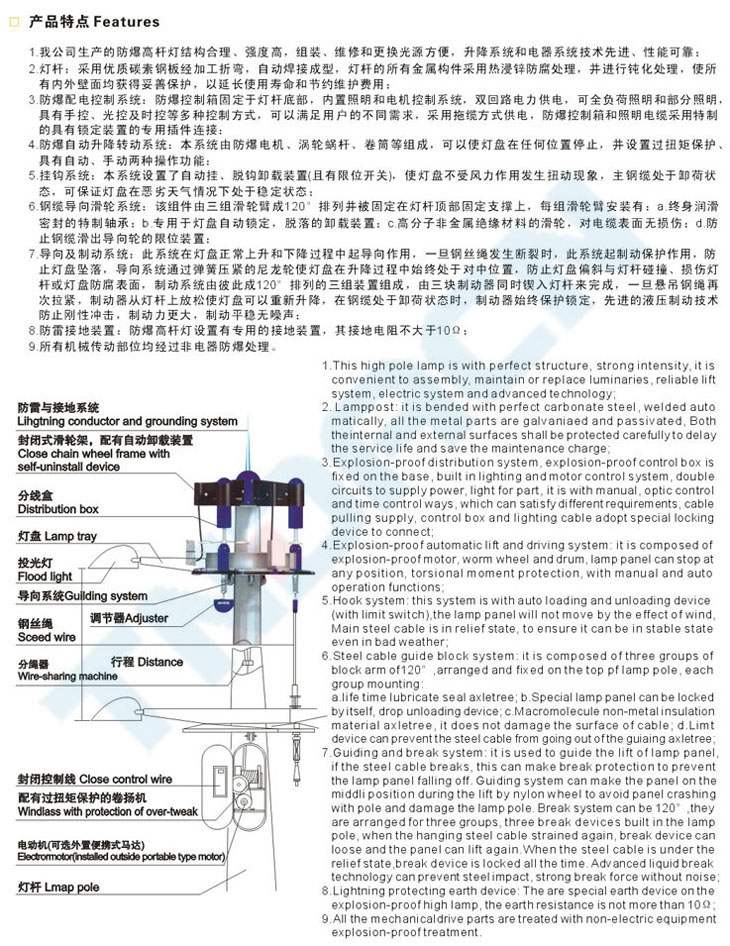 BGD系列防爆高桿燈(IIB、IIC)