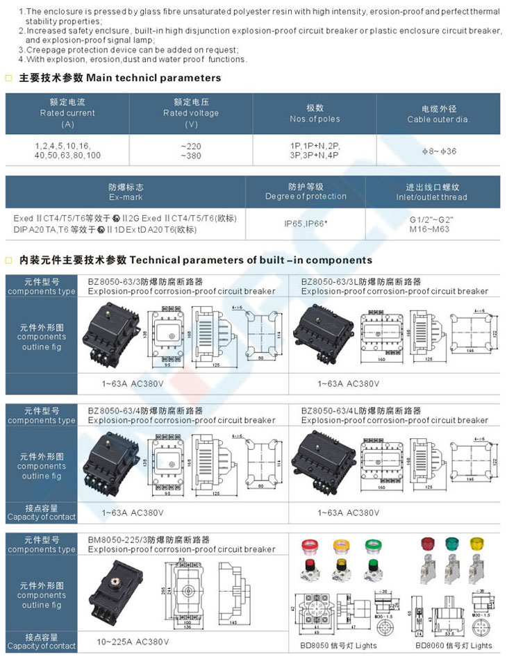 BDZ-S系列粉塵防爆斷路器(全塑外殼)(DIP)