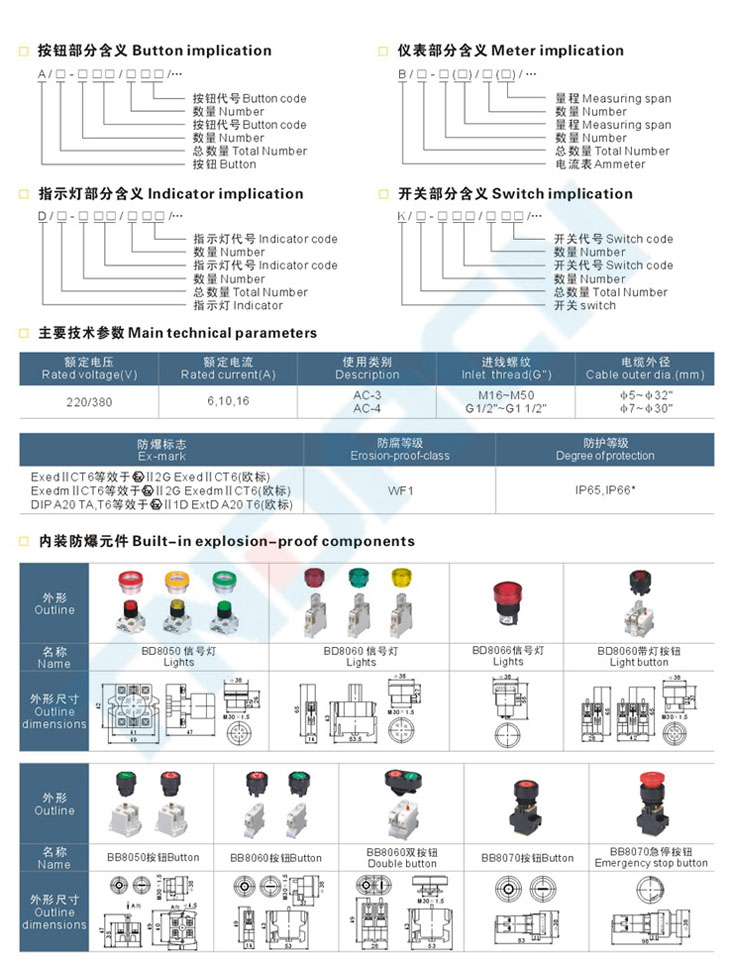 LCZ-10系列防爆控制作柱(IIC)